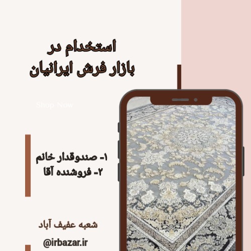 استخدام صندوقدار و فروشنده در بازار فرش ایرانیان - شعبه عفیف آباد