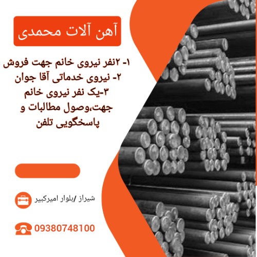 دعوت به همکاری در آهن آلات محمدی